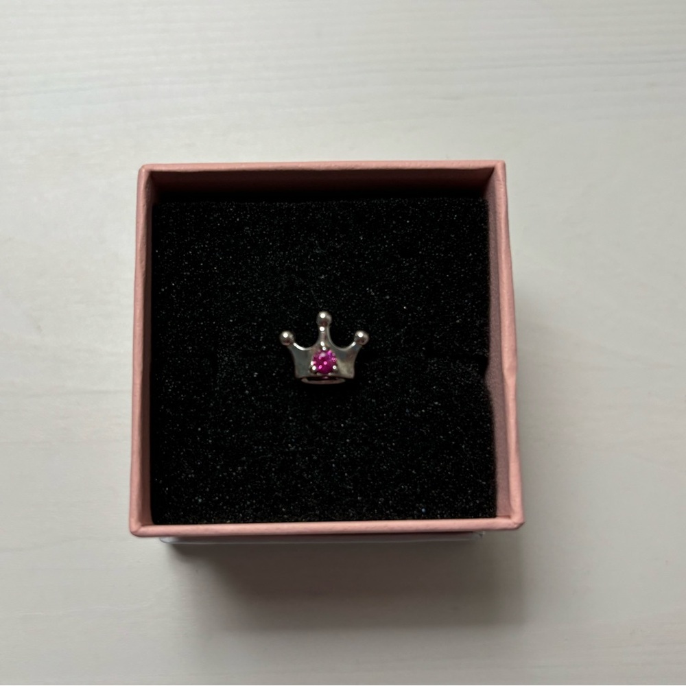 October Birthstone Crown Necklace Charm